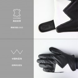 W02 短版觸控皮革手套